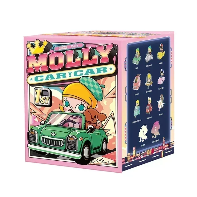 

POP MART Molly Car Series Mystery Action Figure Anime PVC 100% Original Collectible Desktop Ornament Doll Toy
