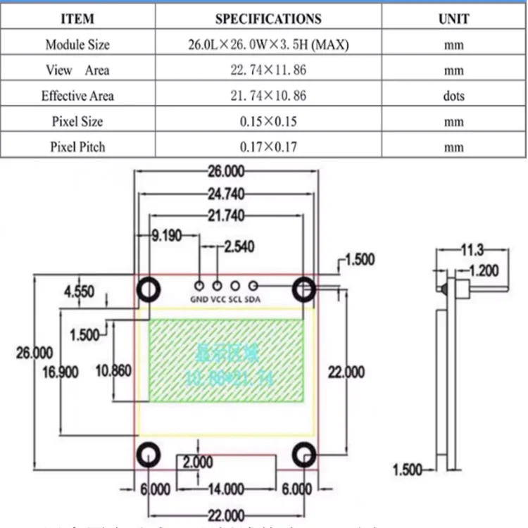 0,96 OLED IIC последовательный белый модуль дисплея 128X64 I2C SSD1315 плата ЖК-экрана GND VCC SCL SDA 0,96 для Arduino черный