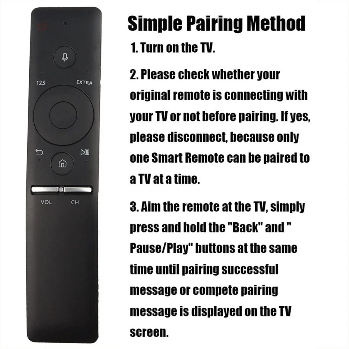 BN59-01242A Control remoto de repuesto con función de voz para Samsung Smart TV UN49KS8500 UN49KS8500F UN49KS8500FXZA