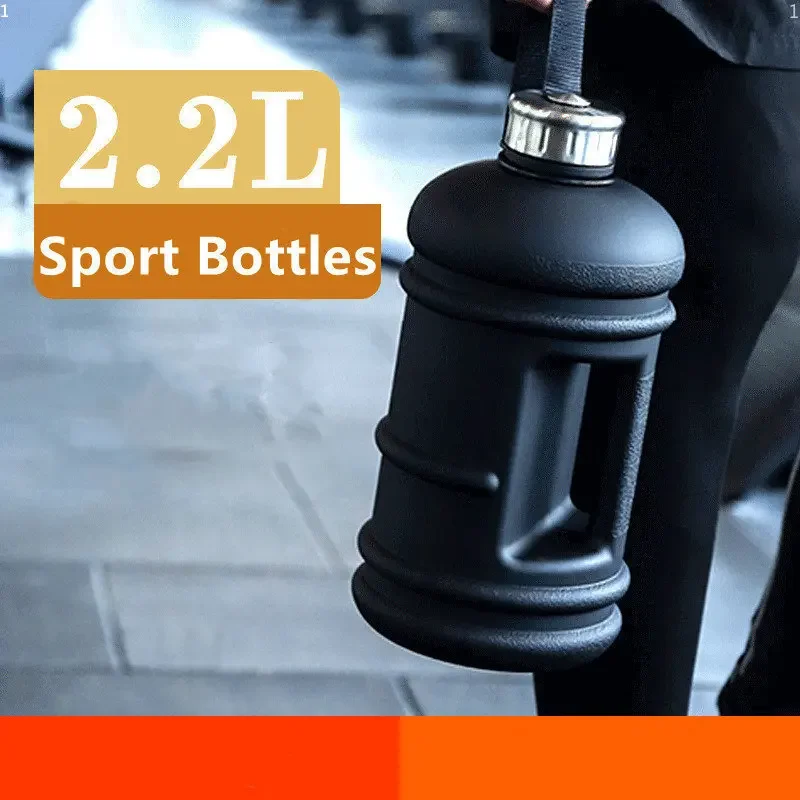 

2200Ml Outdoor Large Portable Sports Bottles Capacity Plastic Travel Cold Water Cup Fitness Gym Protein Shaker Sport Bottle
