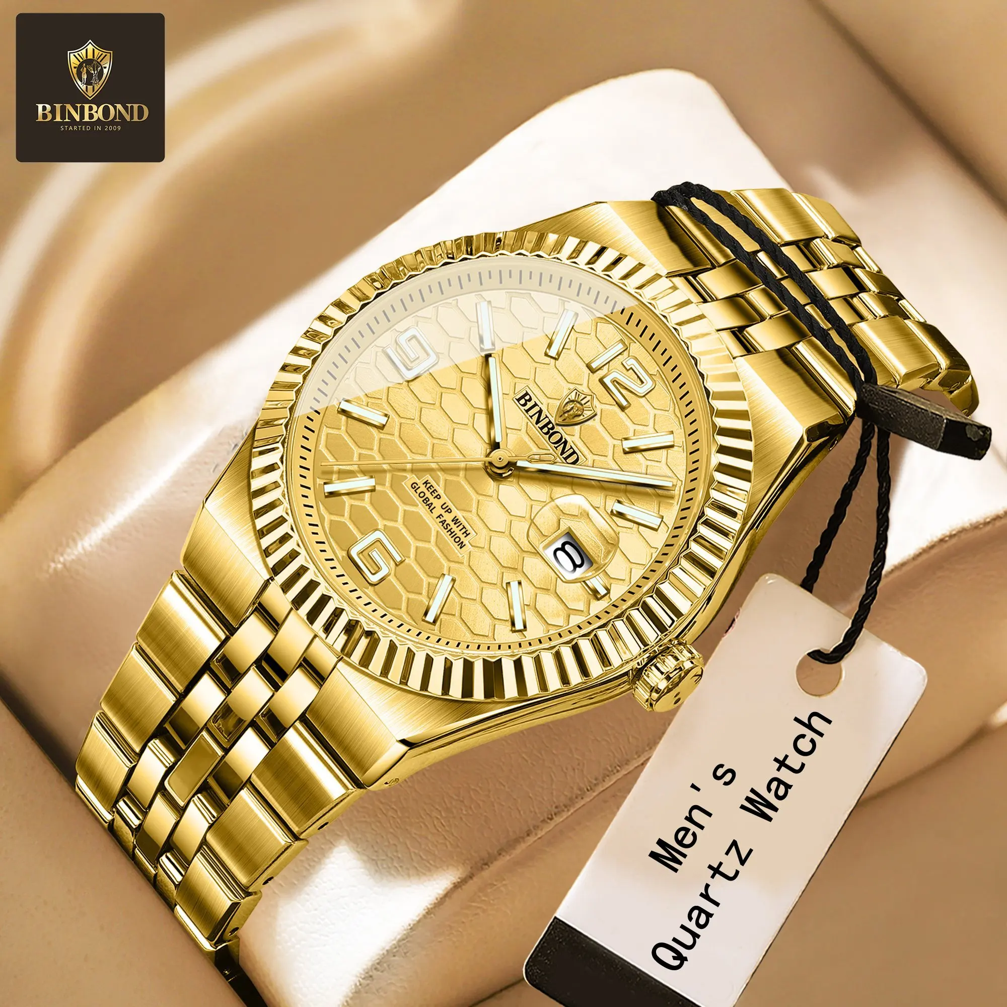 2025 New Luxury Original Sport Wrist Gold Watch For Men Quartz Steel Waterproof Dual Display Military Watches Relogio Masculino