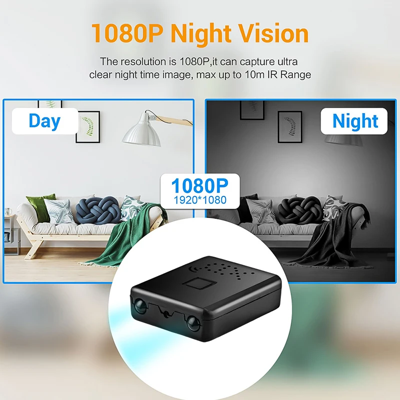 1080p Mini Full Hd Camera Motion Detection Recorder Remote Infrared Night Vision Lamp Home Safety Mini Camera Recorder New