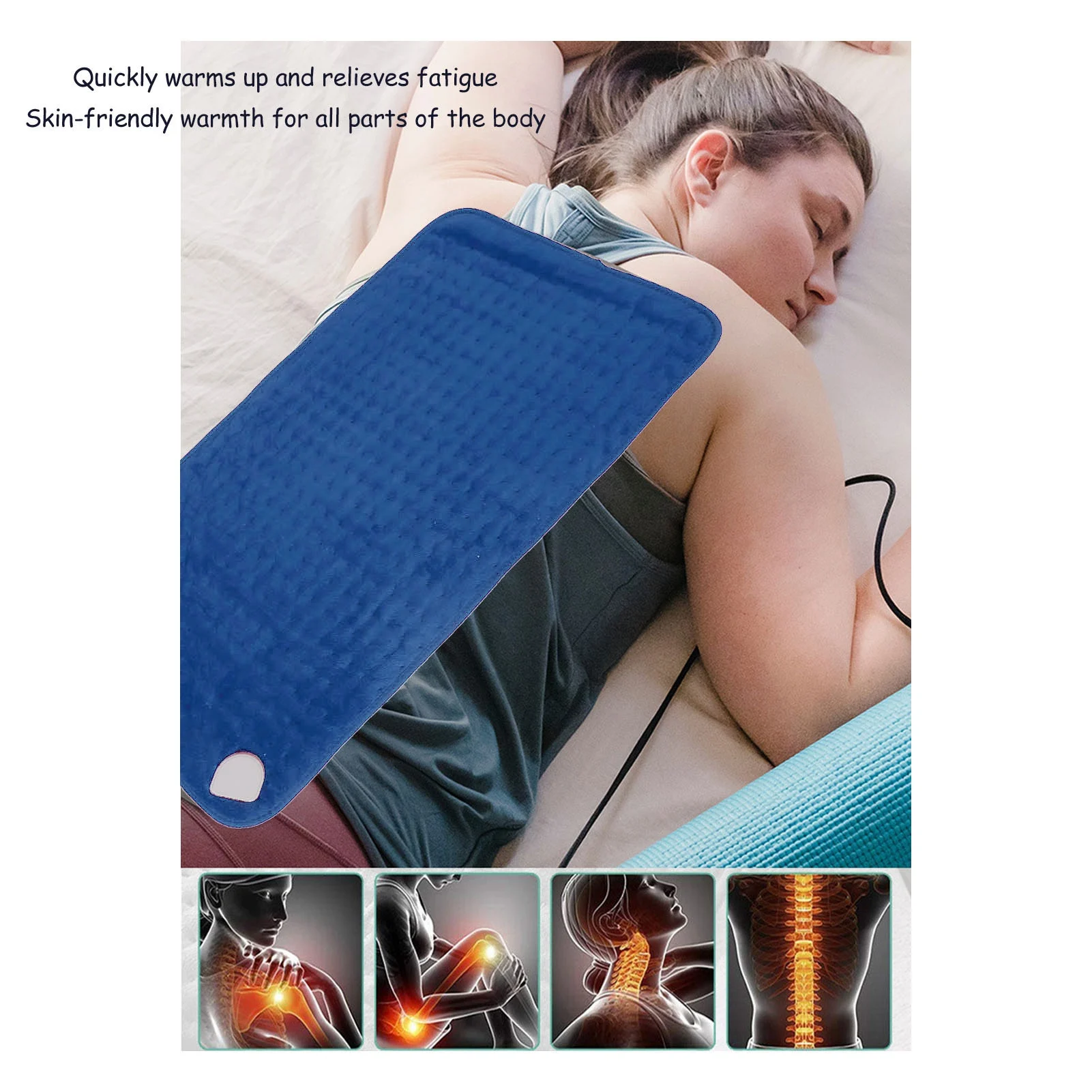 Electric Heating Pad Multifunctional Single Size Home Heating Blanket with 6 Adjustable Temperature Timer Auto Shut Off HP4076