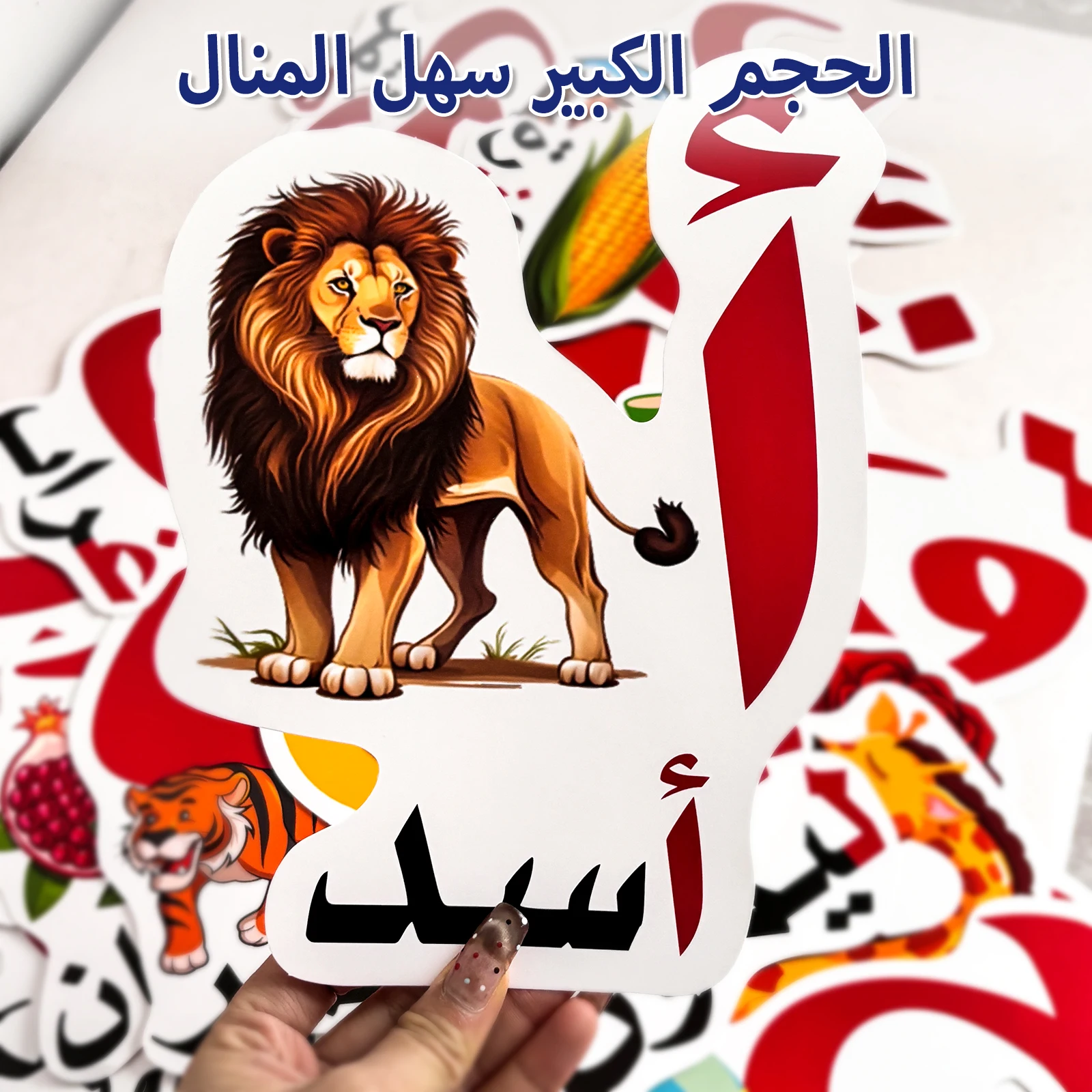 Arabic Alphabet Learning Set for Kids 4-7 Years Alphabet Practice Book and Awareness Cards Enlightenment Puzzle Education