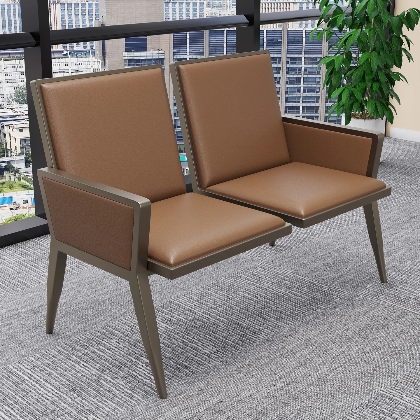 Three-seater Row Chair, Airport , Waiting , Hospital Waiting , Public Connected Row Seat, Long Bench
