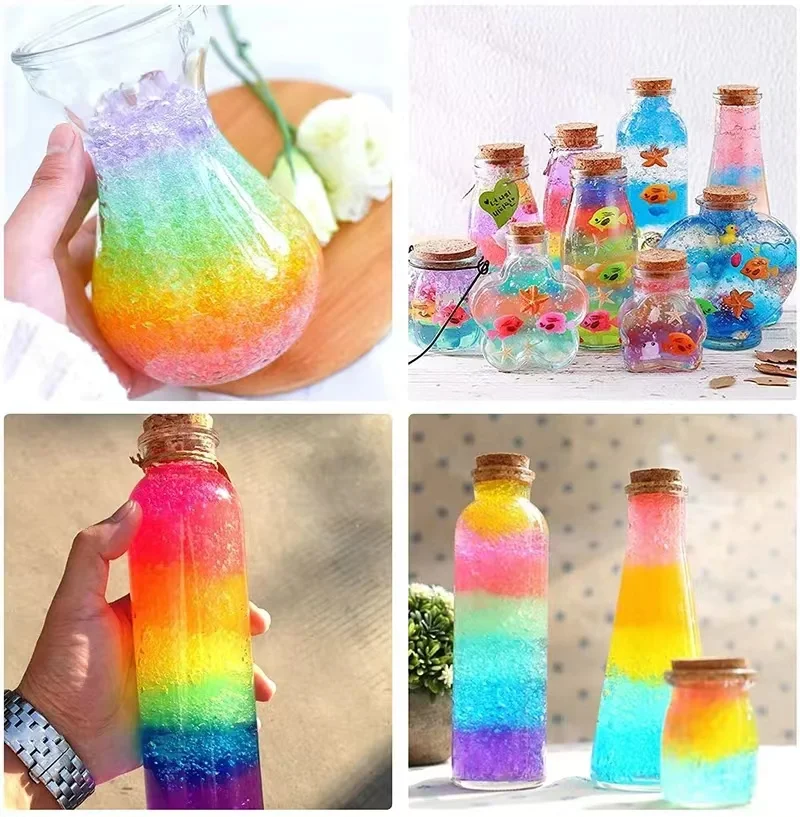 Cuentas de agua para decoración del hogar, bolas de Gel de perlas de colores, polímero de hidrogel en maceta, cristal en forma de barro, crecimiento