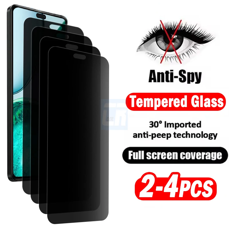 

2-4Piece Anti-spy Privacy Screen Protector for Honor X8c X7c X9d X8b X7b X6b X5b Plus X70 X70i X60 Win RT Glass Protective Film