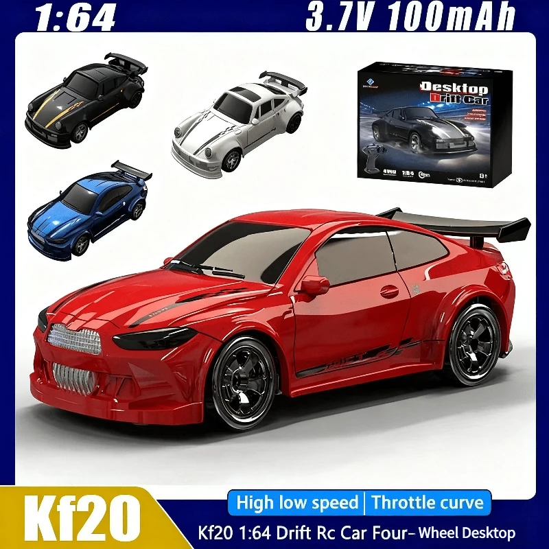 

1/64 RC Drift Car KF20 4WD 2.4GHz Mini Remote Control Racing Car USB Rechargeable Indoor Hobby Toy New Year Birthday Gift