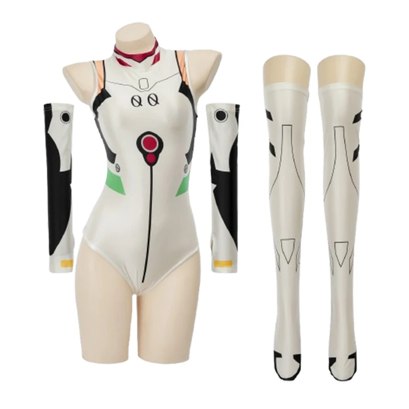 

Ayanami Rei Asuka Langley Soryu Cosplay Costume Sexy Red Women Bunny Girls 3D Printin Jumpsuit Halloween Bodysuit Costumes