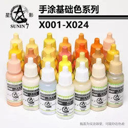 Paint Pigment Hand Coating Model Coloring Basic Color Handmade Clay Series Similar to Vallejo  X001-x024 SUNIN Aqueous