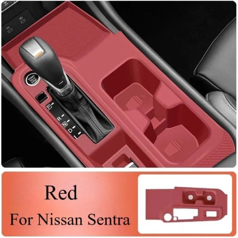Special Central Control Silicone Protective Pad For Nissan Sentra 2022-2025 Interior Decoration Water Cup Cover Non-slip