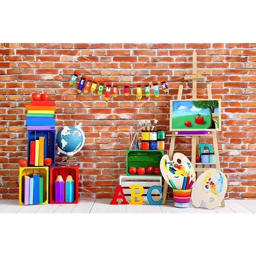 Imagen 2 del producto Fondo de regreso a la escuela, pizarra, estantería, libros, aula, estudiantes, niños, fiesta de graduación, fotografía, decoración de fondo