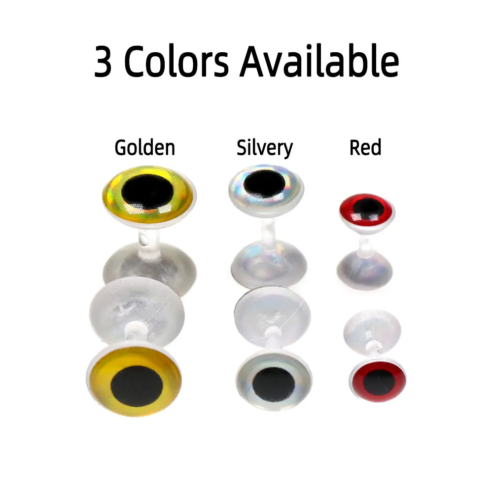 30 قطعة ثلاثية الأبعاد دمبل واقعي العين يطير ربط المواد عديم الوزن الدمبل عيون غاسل البلمة مجنون تشارلي يطير الصيد البحري السحر