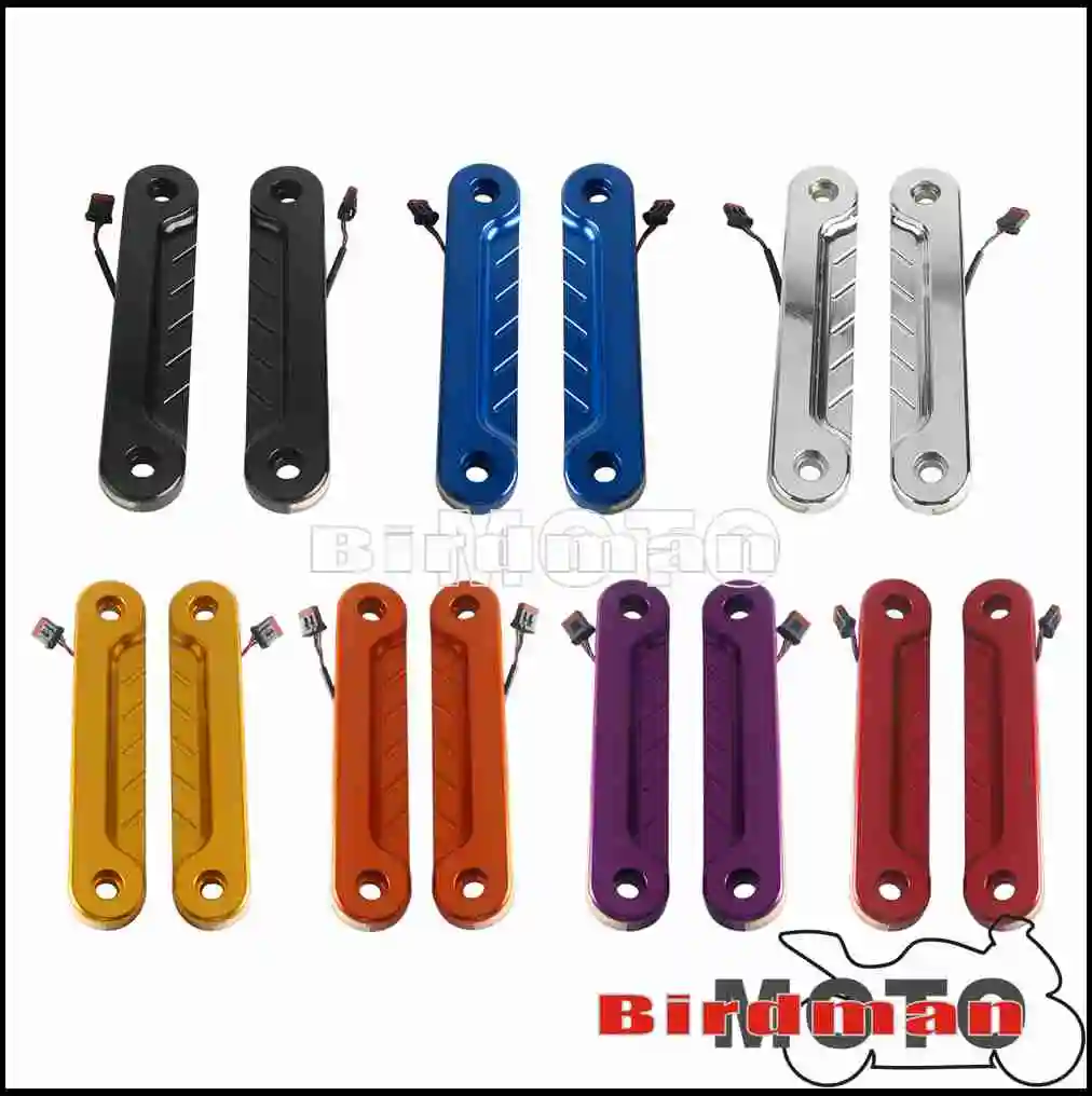 Front LED Flush Fork Turn Signals Light Daytime Running Lights Brackets For Harley Touring ELectra Street Glide Road King 14-24