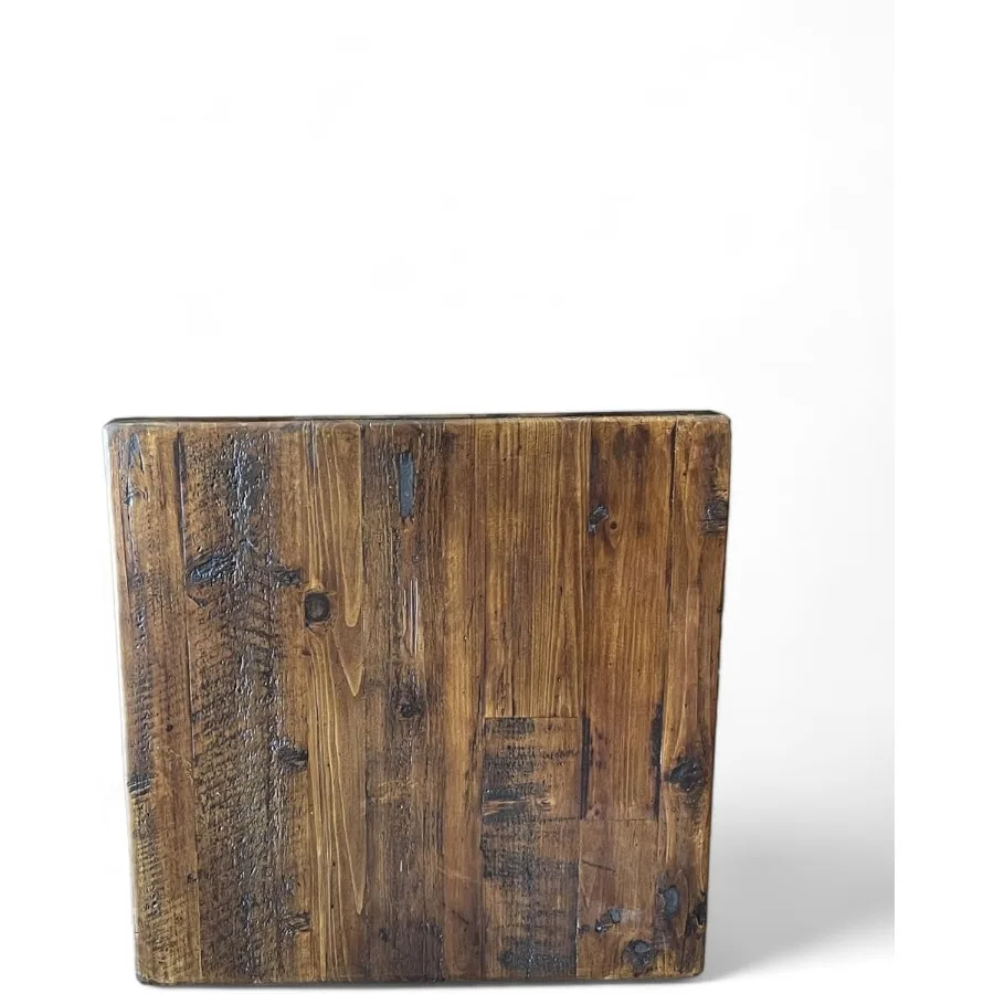 Rustic Reclaimed Wood Dining Table Top Dark Brown Matte Finish for Restaurants/Cafes/Home 30" x 48"