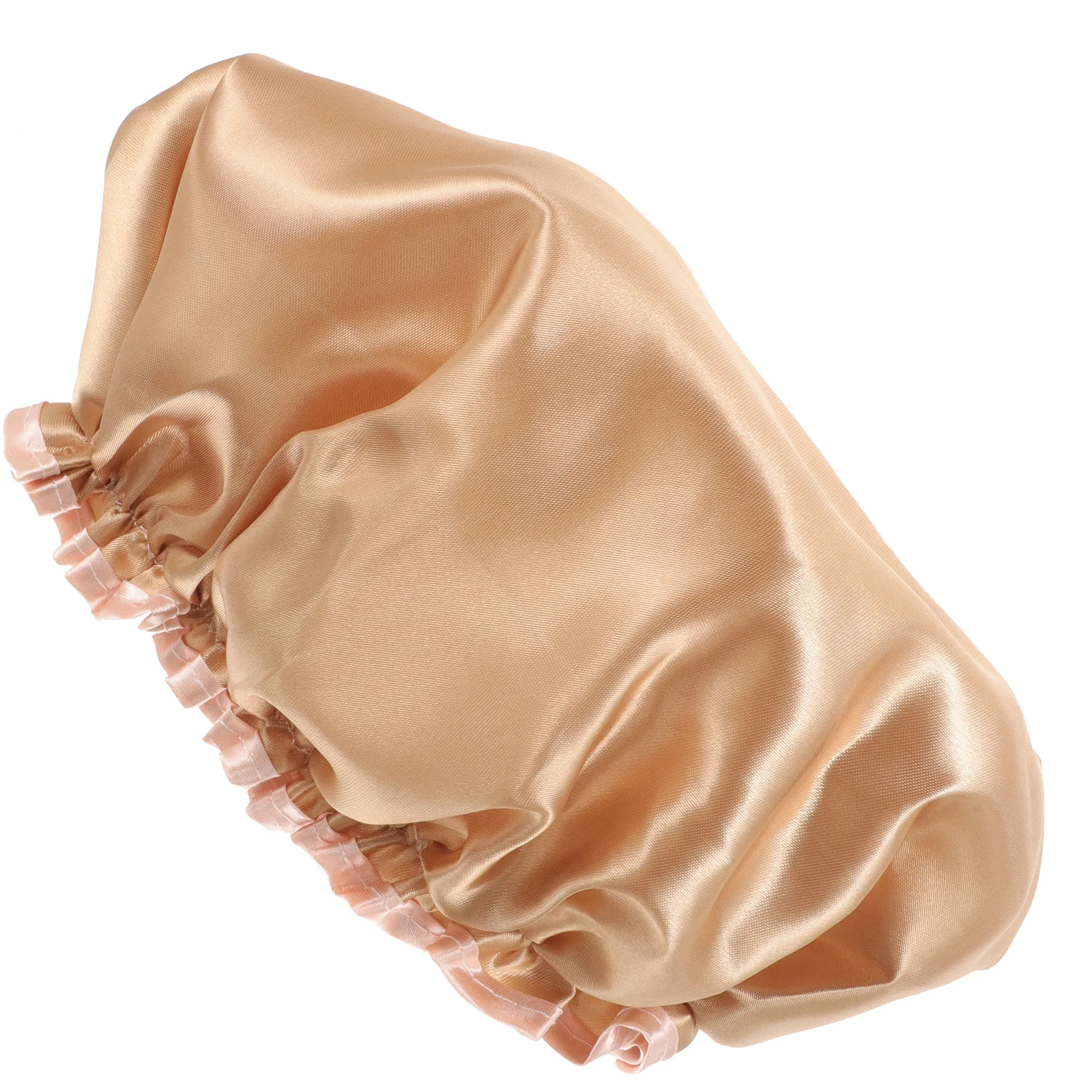 

Premium Waterproof Shower Cap for Women Reusable Large Hair Bath Hat Elastic SPA Makeup Face Clean Bonnet Cap