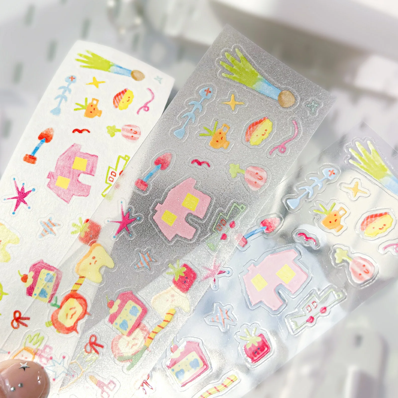 300cm/Roll Cute Cartoon WHIMSY Making Tape Diary  Sticker DIY Scrapbooking Stickers Decor Mobile Planner Korean Stationery