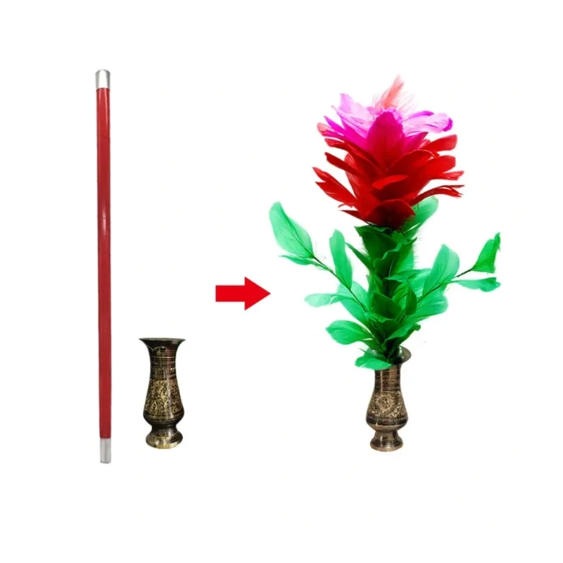 baston-magico-para-trucos-de-magia-con-ramo-y-florero-hechos-a-mano-baston-metalico-que-desaparece-plumas-coloridas-trucos-de-magia-escenica-divertidos