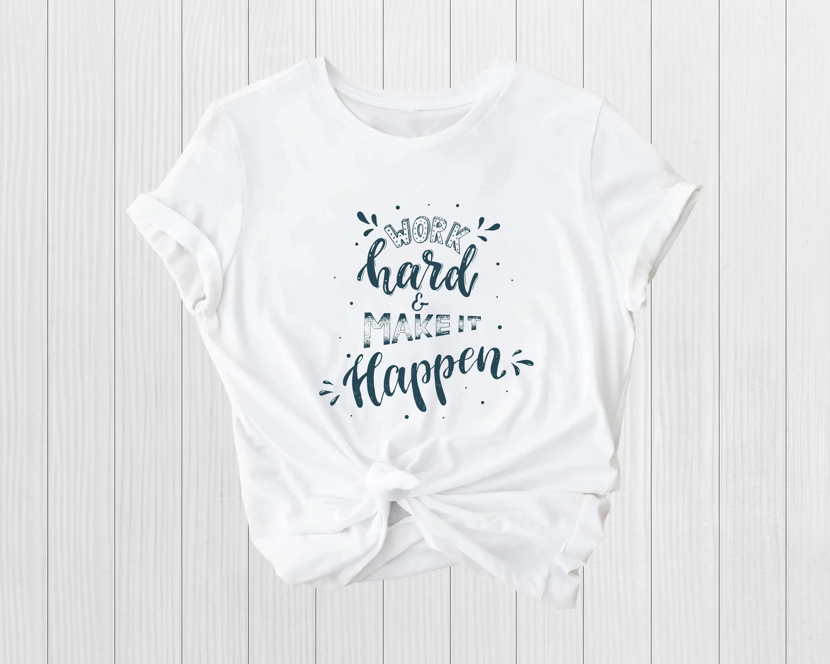 

Рубашки Work Hard Make It Happen Мотивационный комплект футболки в подарок