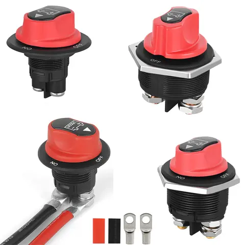 DC 12V 50A 100A 200A 300A Car Rally Battery Switch Disconnecter Power Isolator Cut Off Switch Kit For Truck Car Motorcycle Boat