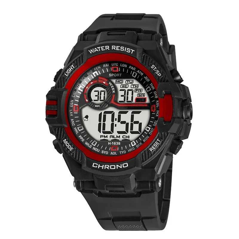Waterproof Sports Watch Luxury Electronic Watch for Men LED Alarm Clock Military Digital Wristwatch for Man Boys Student Teen
