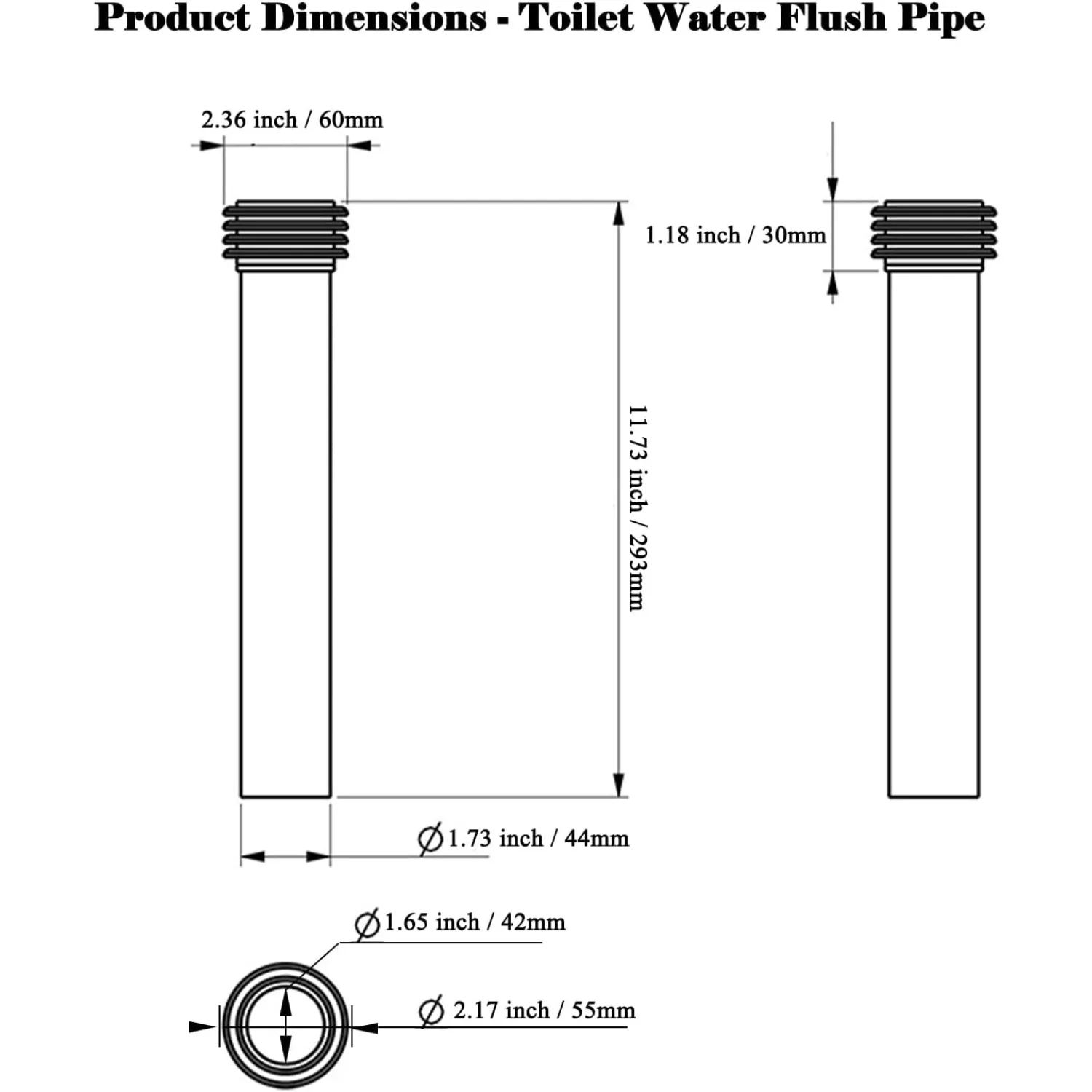 Toilet Tank Inlet Valve Drainage Pipe Kit Compatible with TOTO Leakproof Extended Connecting Set​