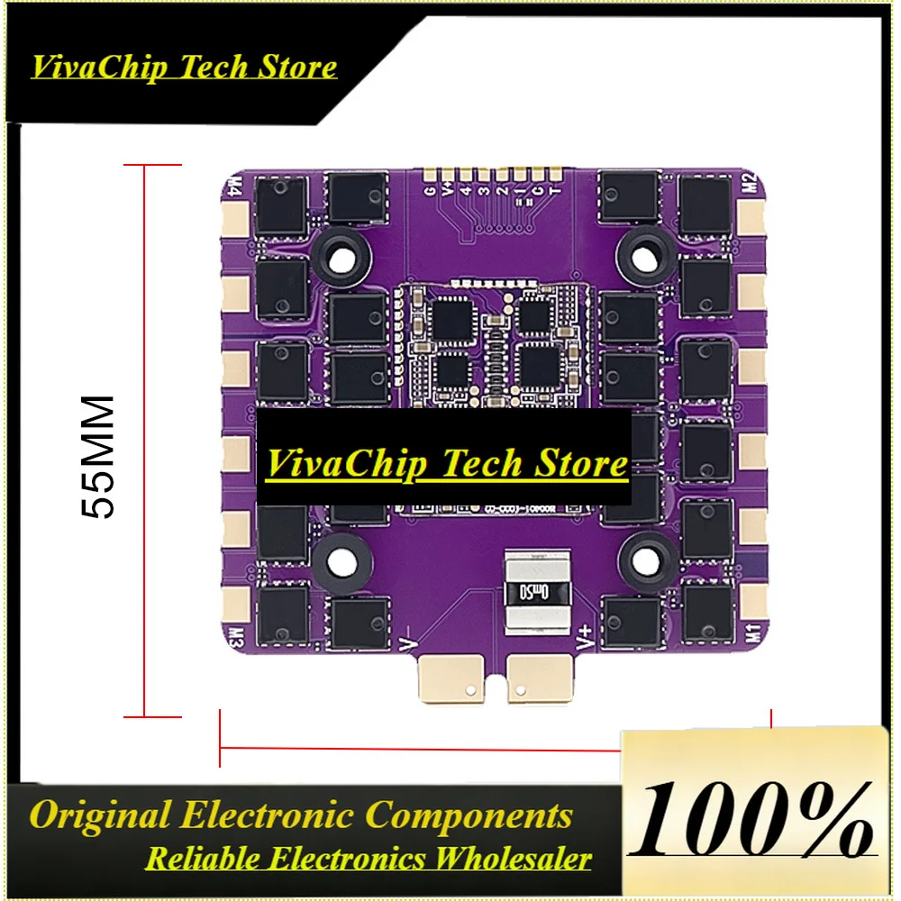 VivaSBLS-05 80A 100A ESC 4-IN-1 3-8S LIPO 500k ERPM 50MHz Dshot300 & Dshot600 Compatible With Flycolor F4/F7/H7 Flight Control