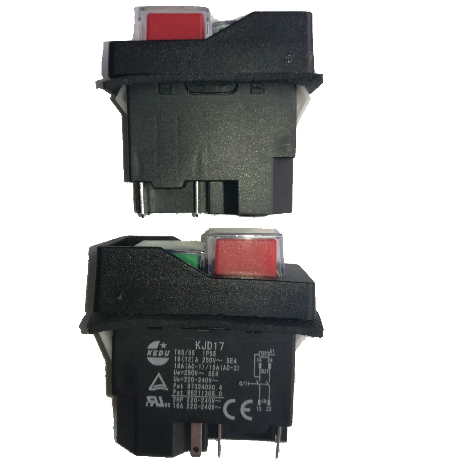 KJD17 KJD17B 6pis 230V 16A  Electromagnetic Pushbutton Switch Magnetic Solenoid Push Button Switches for Electric Power Tools image 2