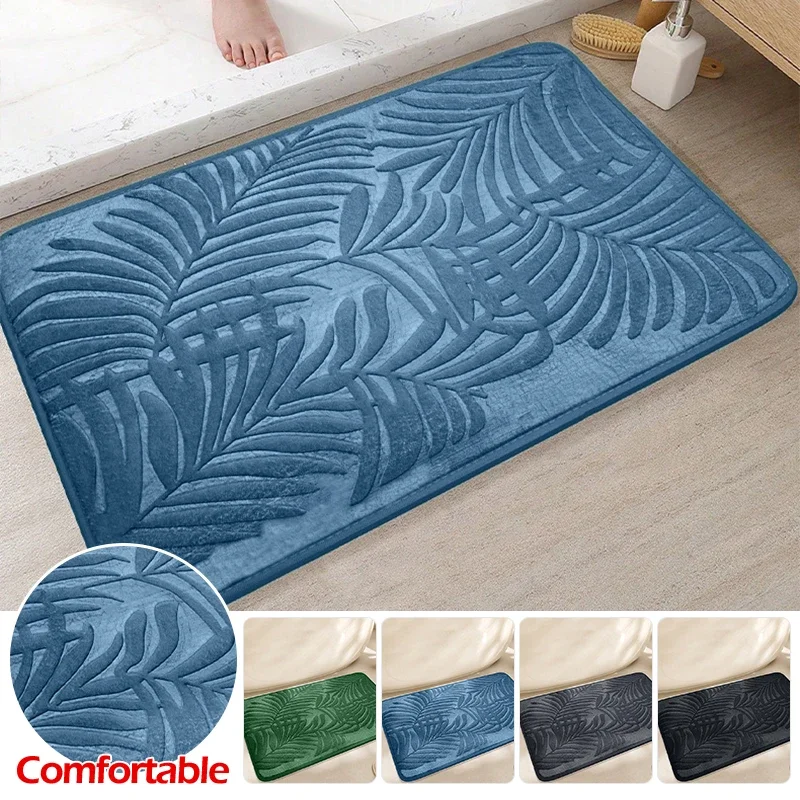 Absorbent Non-slip Bathroom Rug Memory Cotton Bathrooms Floor Rugs Bath Mat Living Room Bedroom Kitchen Home Carpet