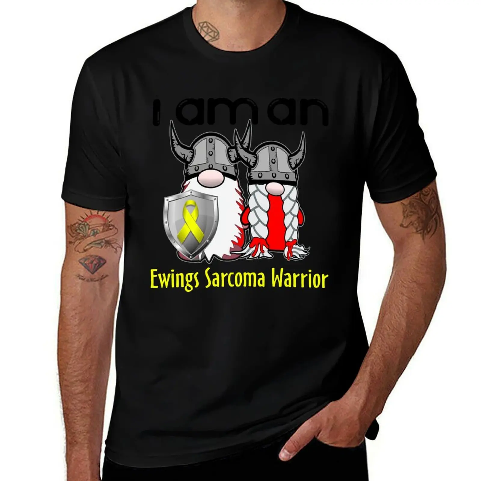 I Am An Ewings Sarcoma Warrior Support Ewings Sarcoma Fighter Gift T-Shirt Athletic Fit Sports Short Sleeve Top T-Shirt