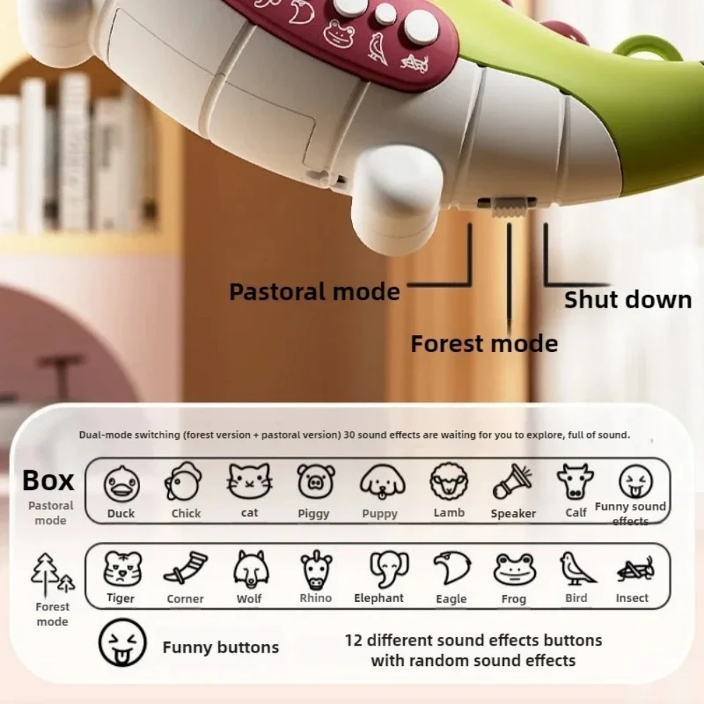 New Cartoon Multi Color Animal Horn Musical Instrument Animal Sound Imitation Whistle Horn Fun Sound Effect Horn Toy