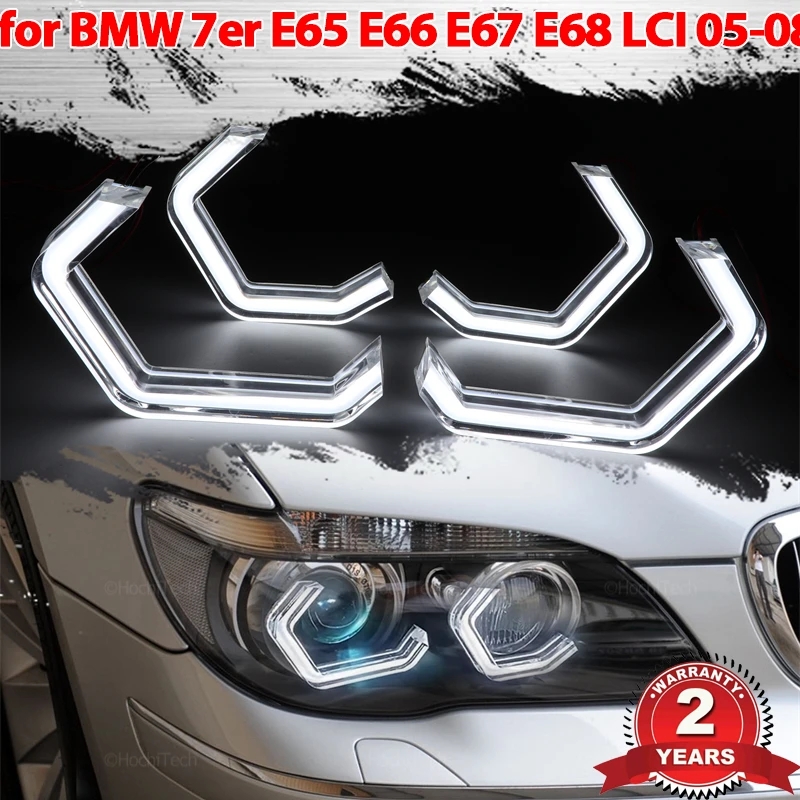 

for BMW 7 series E65 E66 E67 E68 Alpina B7 LCI 730i 735i 740i 745i 750i 760i 05-08 M4 Iconic Style LED Crystal Angel Eye Kits