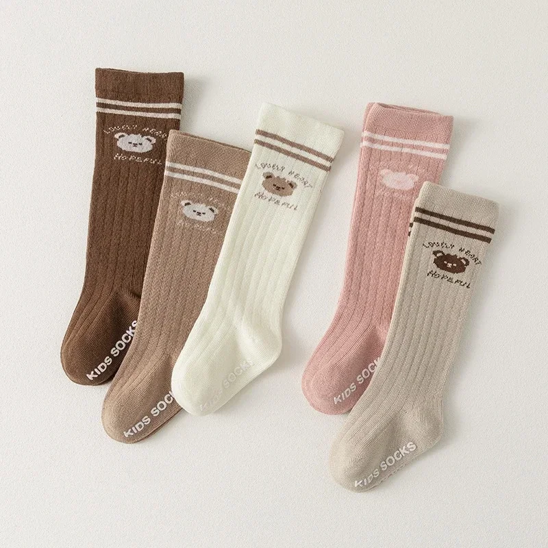 Korean Kids Soft Fashion Cartoon Socks Baby Knee High Stockings Long Socks for Children Toddler Boys Girls School Uniform Socks