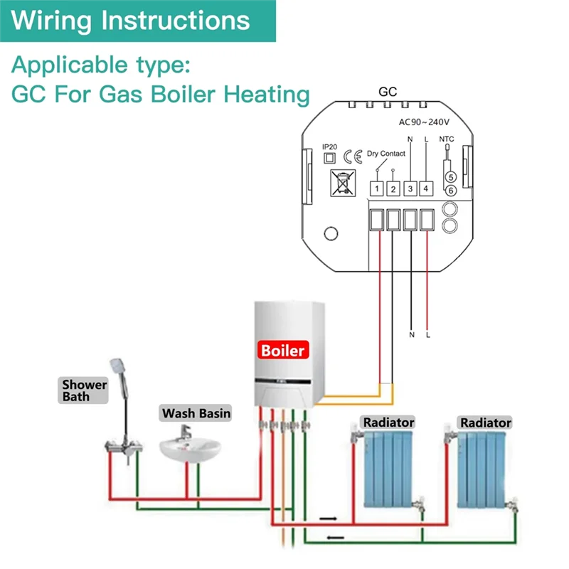 

GROCE-Wifi Умный термостат Контроллер температуры для Google Home, Alexa