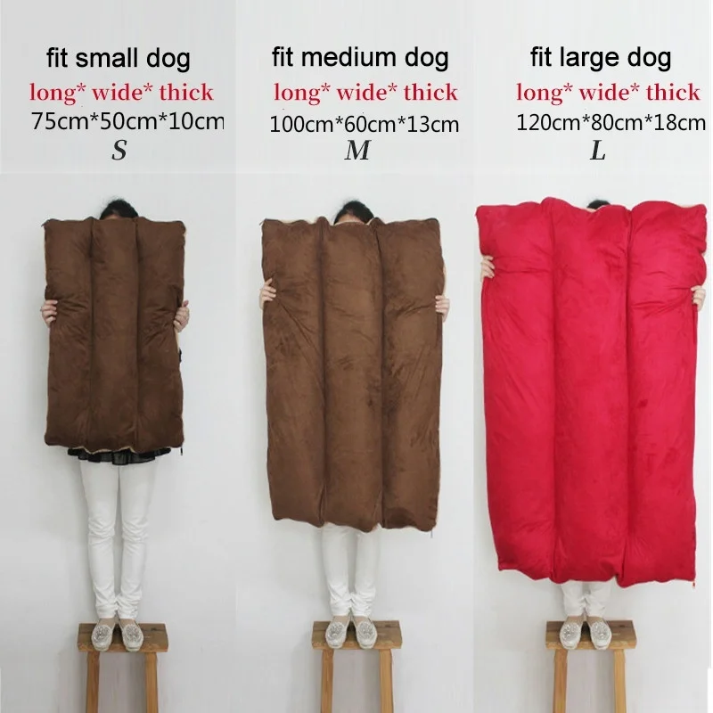 

New Winter Dog Bed Mattress Thicken Pet Cats Cushion Soft Warm Fleece Detachable Washable Small Medium Large Dogs Mat Pad