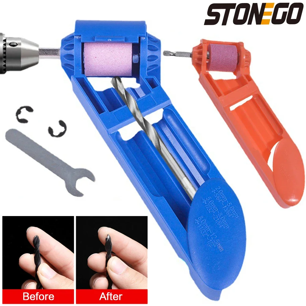 

STONEGO Portable Drill Bit Sharpener Corundum Grinding Wheel Bit Tool for 2.0-12.5mm Twist Drill Bit