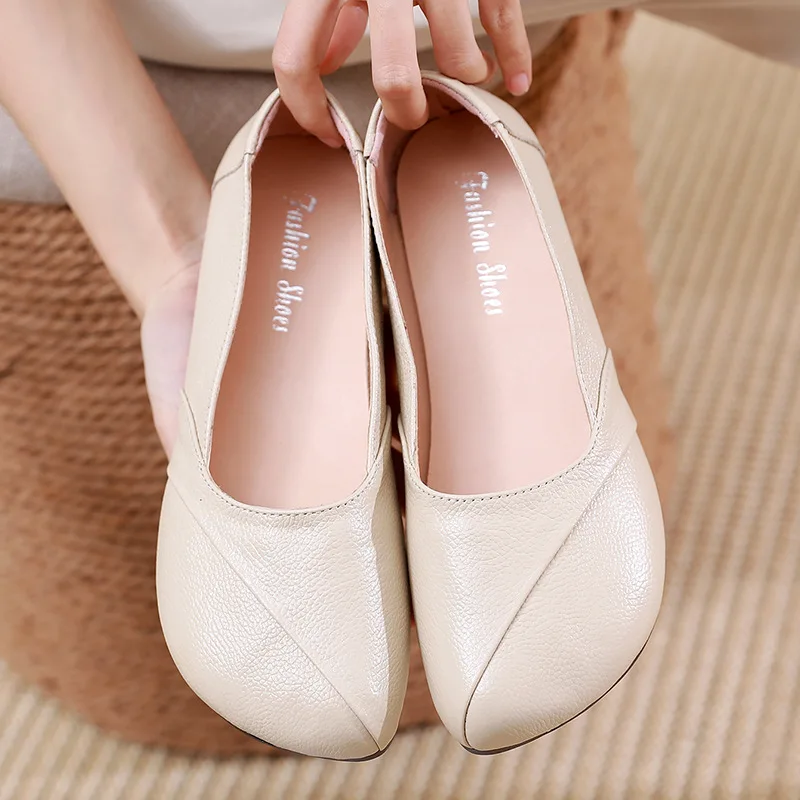 Spring Autumn Women Loafers Flats Ballet Shoes Casual Flat Shoes Femme Breathable Slip on Work Shoes Ladies Shoes Large Size