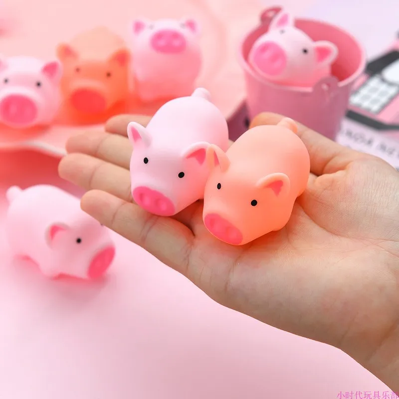 12pcs Squeeze Pink Pig Toy,  Stress Relieve Toy ,Collection  Party Favors Small Pigs Doll  Birthday Gifts Christmas Party Favors