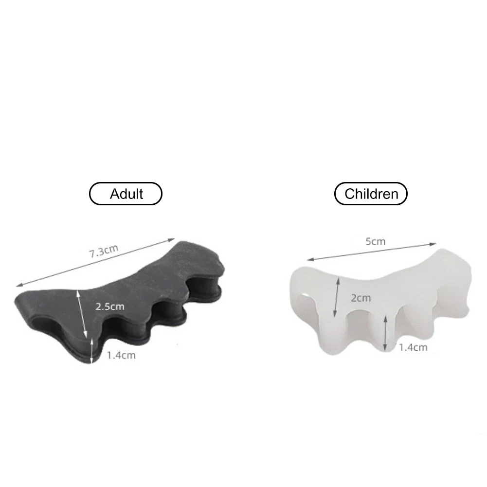 2/4 stücke Zehenspreizer Corrector Weiche Wiederverwendbare Hallux Valgus Haarglätter Elastische Bunion Corrector Fußpflege Werkzeug für Erwachsene Kind