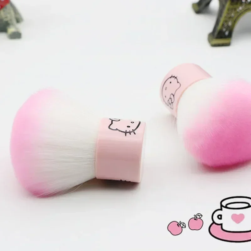 Sanrio Hello Kitty Cosmetic Brush Cute Cartoon Anime KT Cat Kawaii Portable Nail Dust Brush Cleaning Brush Women Holiday Gifts