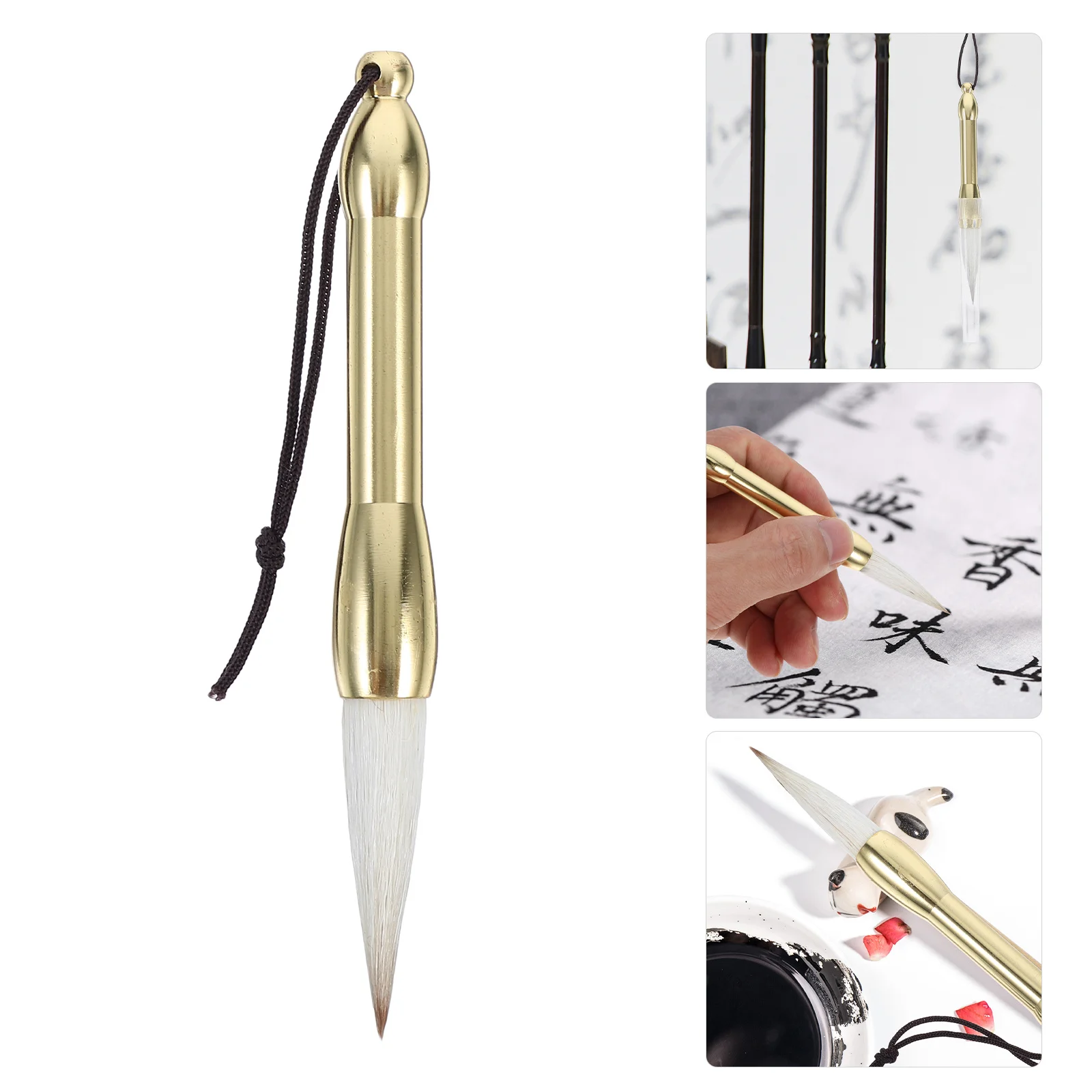 

Couplet Mini Pen Calligraphy Brush for Painting Copper Rod Drawing Pens Chinese