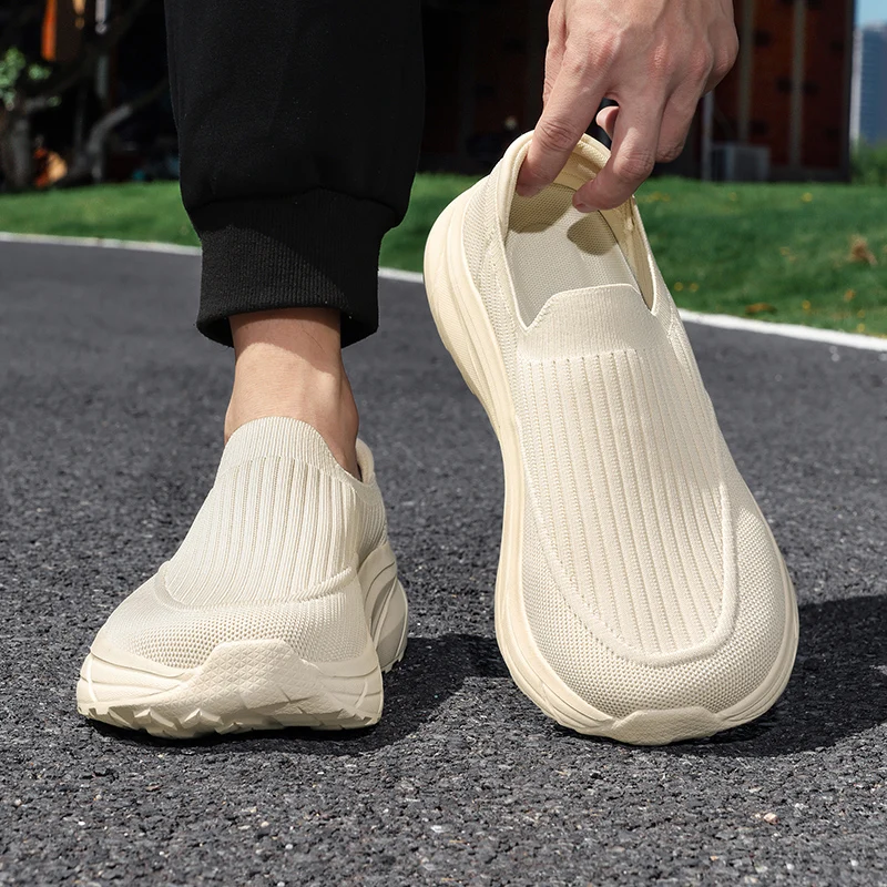 Men Shoes Breathable Men's Sneakers Comfortable Running Shoes Tenis Outdoor Slip On Walking Sneakers Sock Jogging Shoes