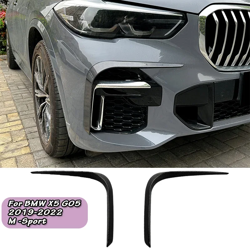 

For BMW X5 G05 X5 M50i M50d 40i 30d M Sport 2018-2023 Front Bumper Wind Knife Bumper Fog Light Grille Cover Front Blade Trim