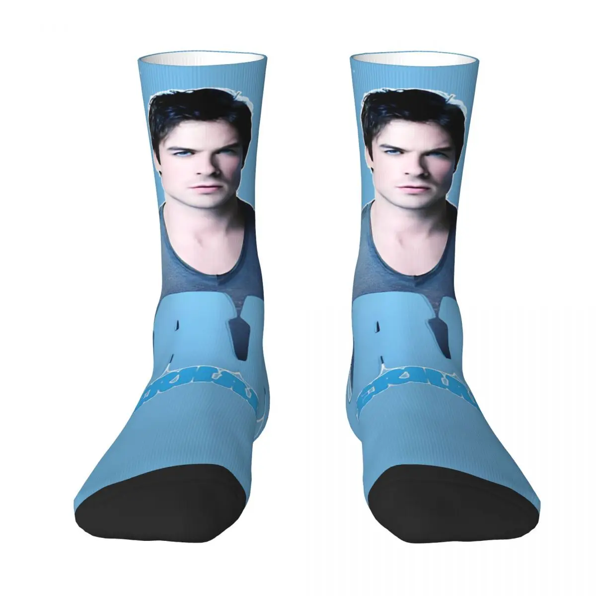 Ian Somerhalder Socks Winter Mr Smolderhalder Stockings Fashion Couple Medium Soft Socks Pattern Climbing Non-Slip Socks