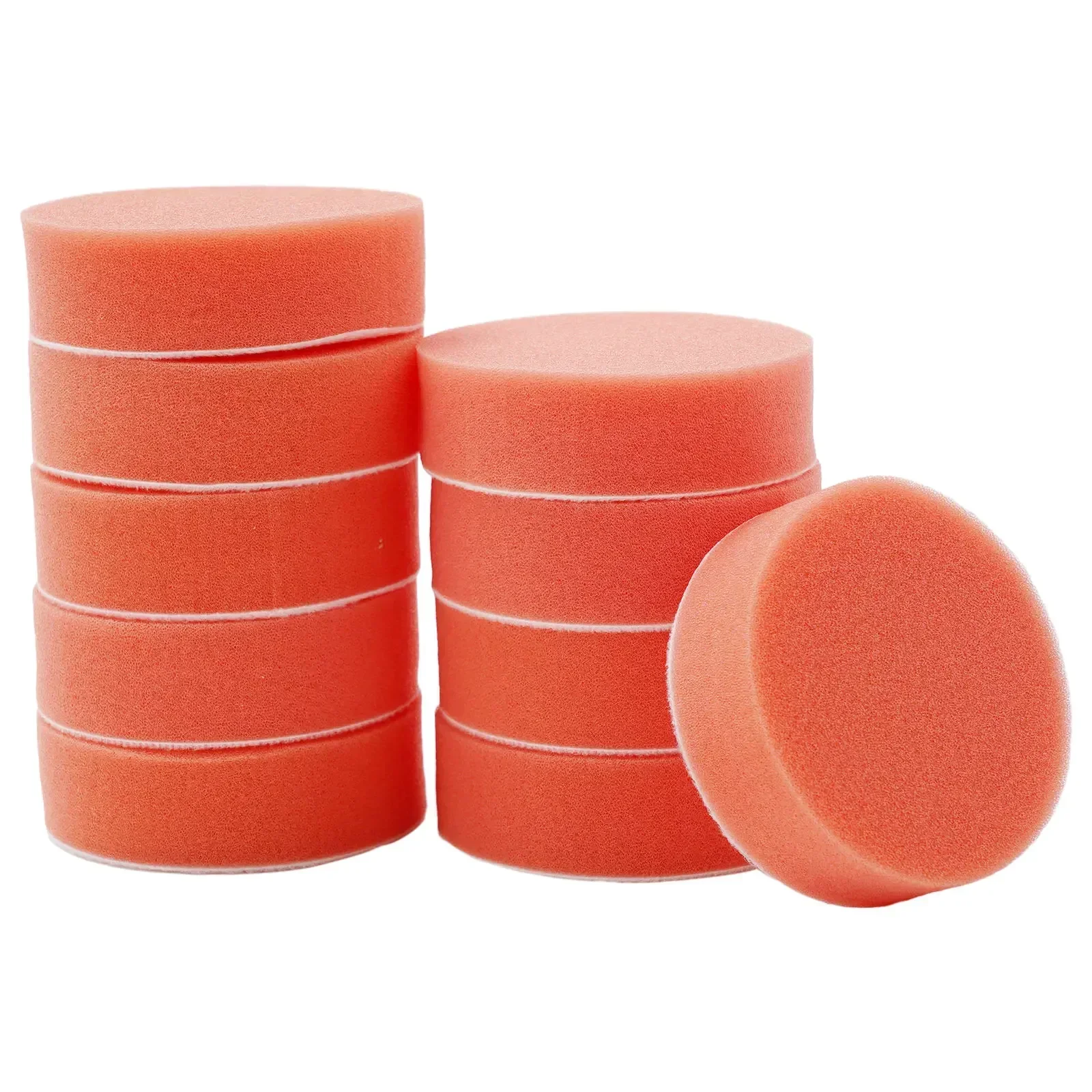 10PCS Sponge  75mm Car Roundness Polishing-Sponge Orange Smooth Flat Sponge Polishing-Pad Orange  Polishing-Disc