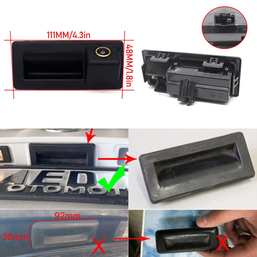 AHD 170° Vehicle Reverse Backup Trunk Handle Camera For Audi A3 A4 For VW Touran Tiguan Caddy T5 T6 Polo For Skoda Speed Octavia