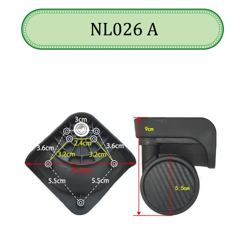 Suitable For Baixiang NL026 Universal Wheel Trolley Case Wheel Replacement Luggage Pulley Sliding Casters Wear-resistant Repair