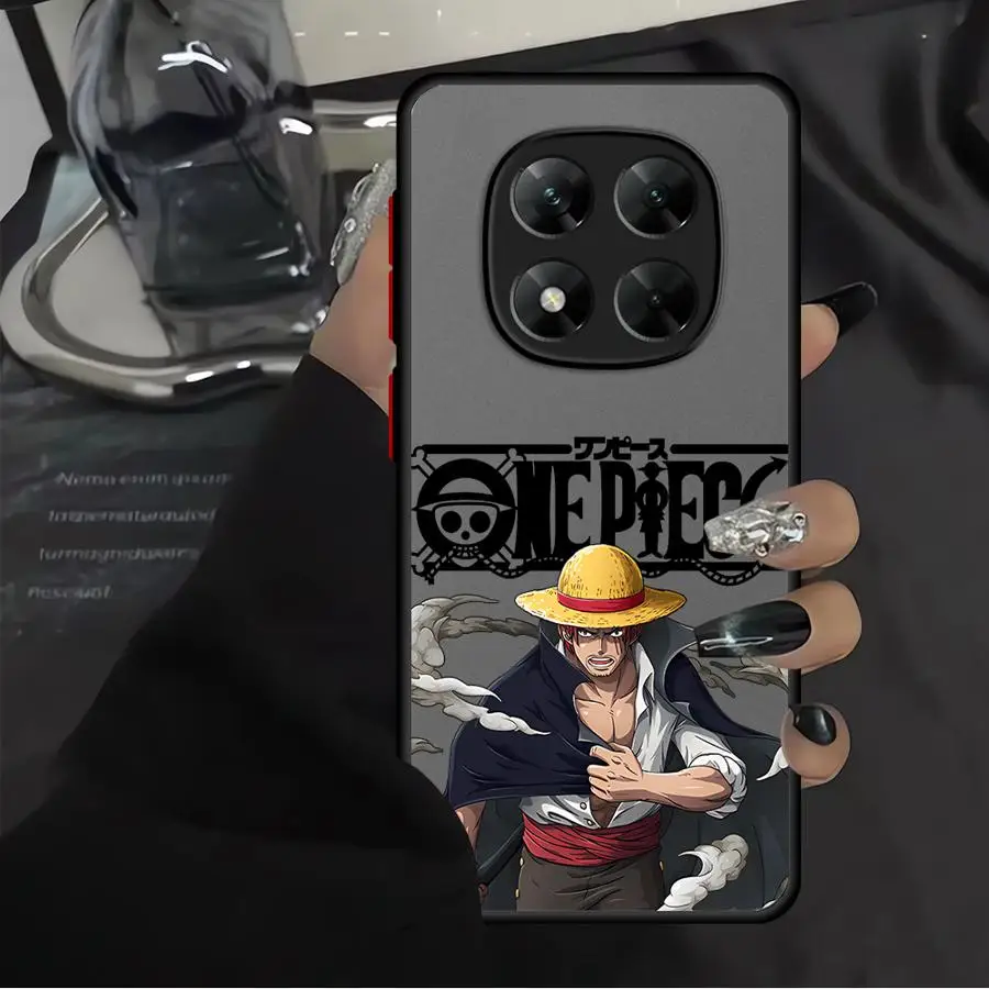 Casing untuk Xiaomi Redmi Note 10S 12s 11S 9S 8 9 10 11 Pro 13 14 12 Pro Plus 7 8T Penutup Belakang Ponsel Satu Bagian Luffy Ace