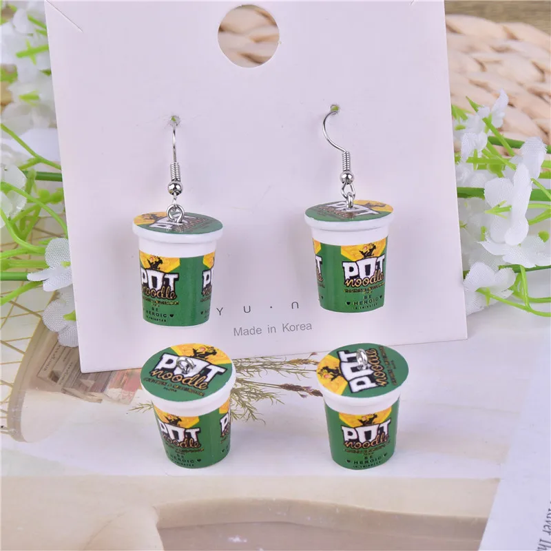 10pcs/pack Cute 3D Noodle resin Charms Earring Keychain  Jewelry Making