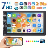 QueenDer 17.78cm HD Car Stereo with Wireless FM, MP5 Player, USB/SD/AUX Input, Built-in DVR, Mirror Link, SWC, IR Remote Control